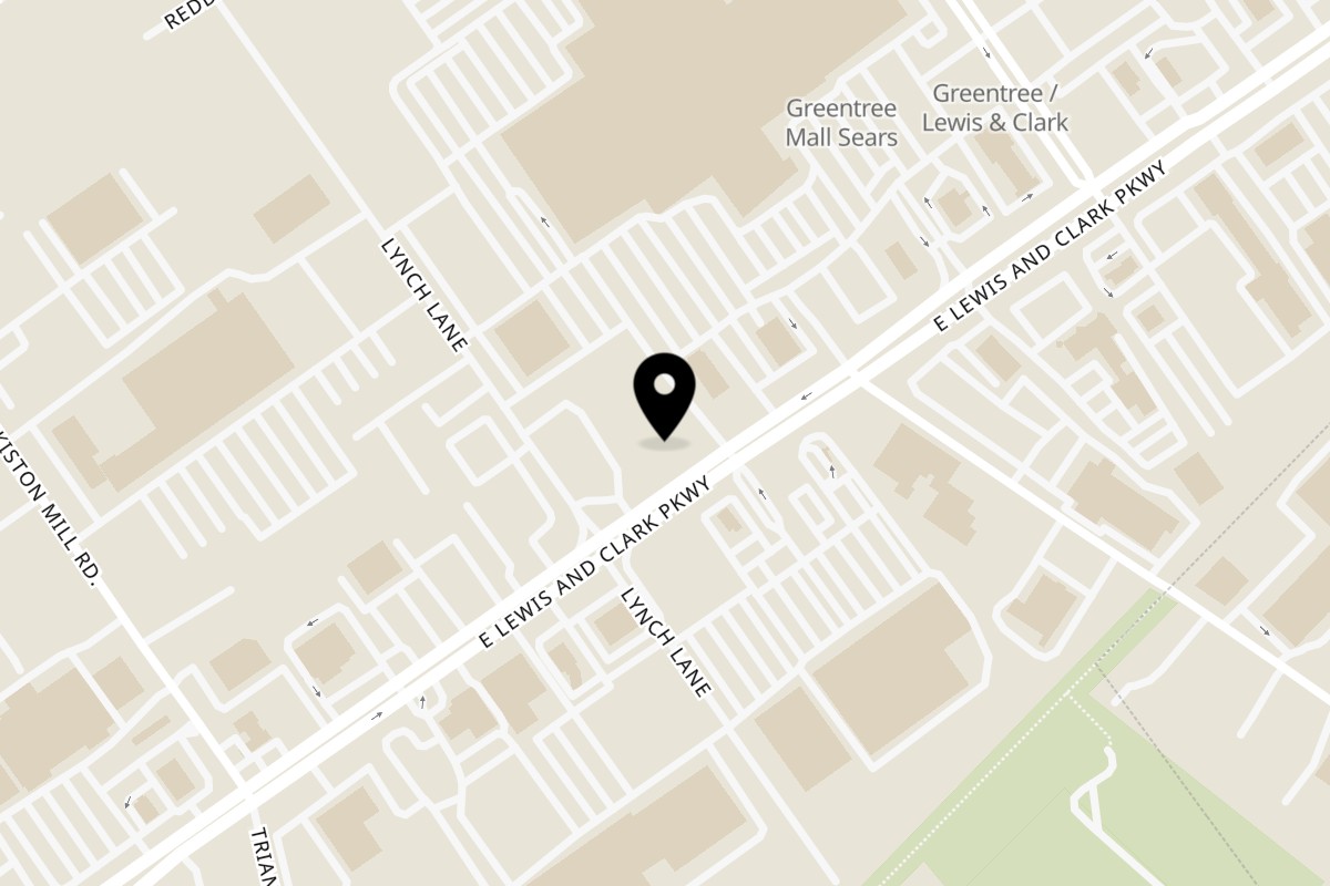 Map showing the location of Carali's Rotisserie Chicken Clarksville on 703 E Lewis and Clark Pkwy in Clarksville